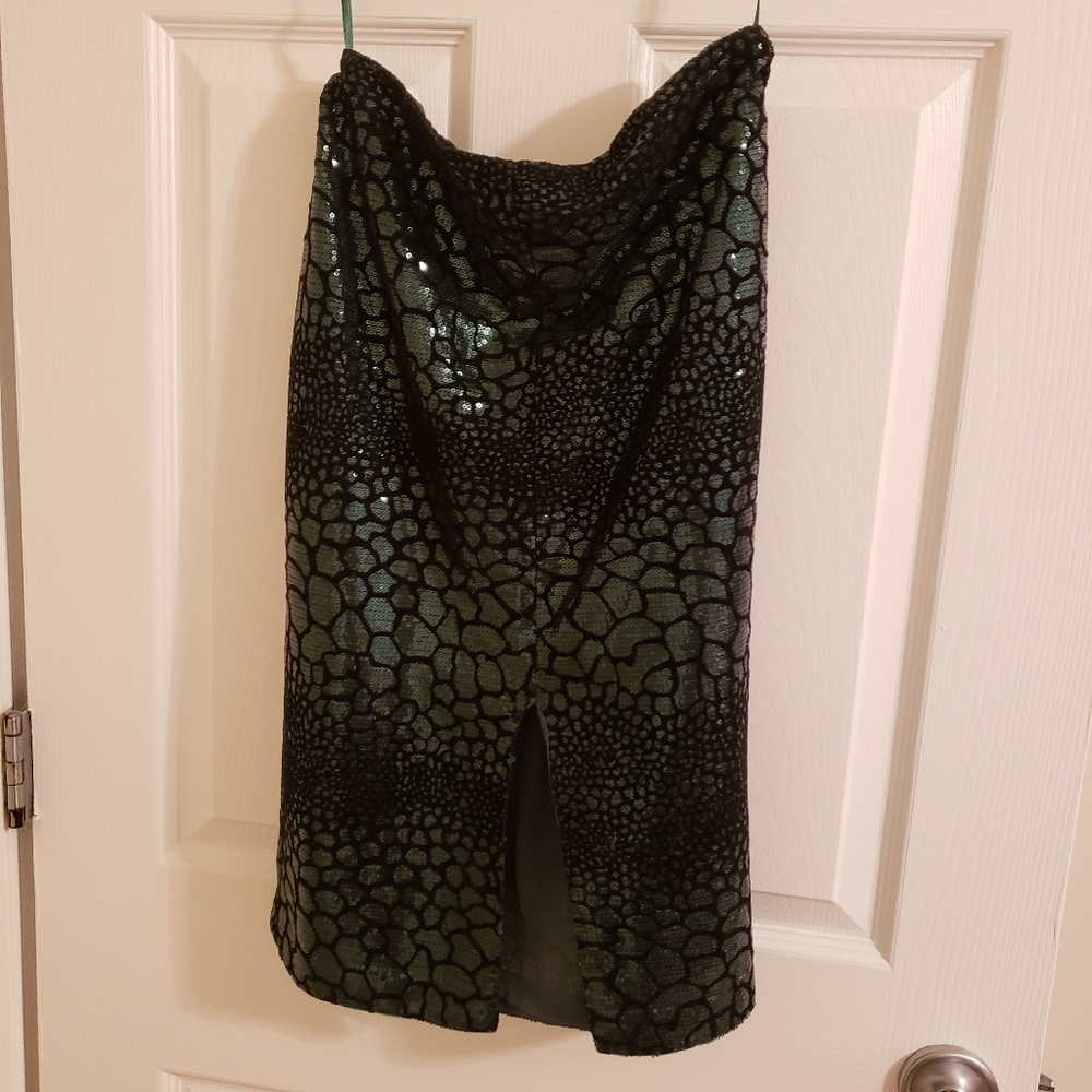 French Connection croc sequin skirt